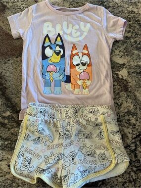 Bluey & Bingo Ice Cream Shirt and Matching Bingo Shorts